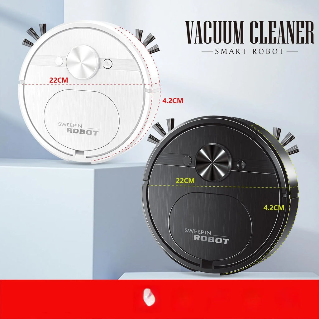 Black or white three-in-one USB charging robot vacuum cleaner with mopping function