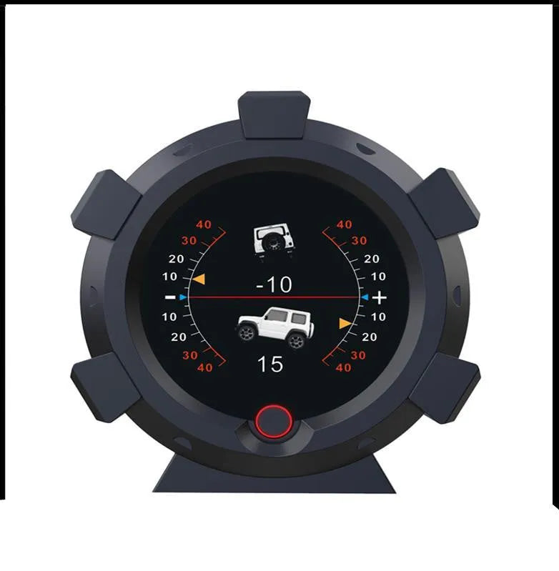 Car incline meter with satellite positioning and voltage reverse protection in OBD colour