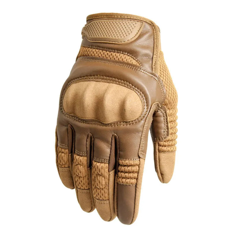 Tactical gloves mittens in black, army green, and brown, available in sizes S to XL for unisex outdoor use.