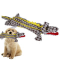 Plush squeaky dog toy shaped like animal with corduroy fabric surface in blue colour