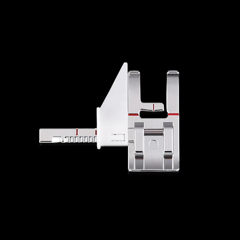 Regular fixed gauge presser foot for low shank household sewing machine with red line alignment guide