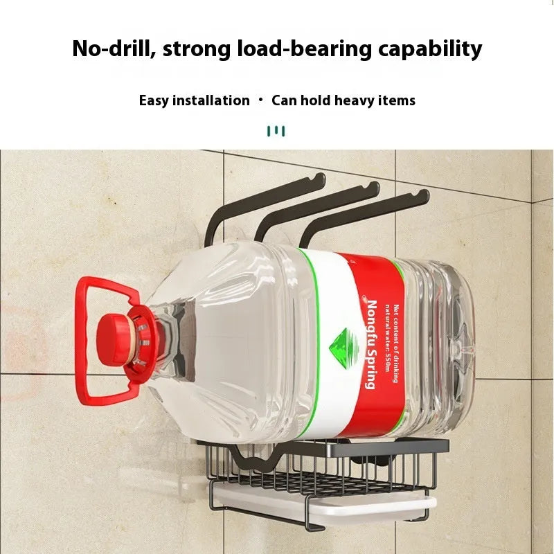 Foldable plastic kitchen storage rack for draining cloths and rags