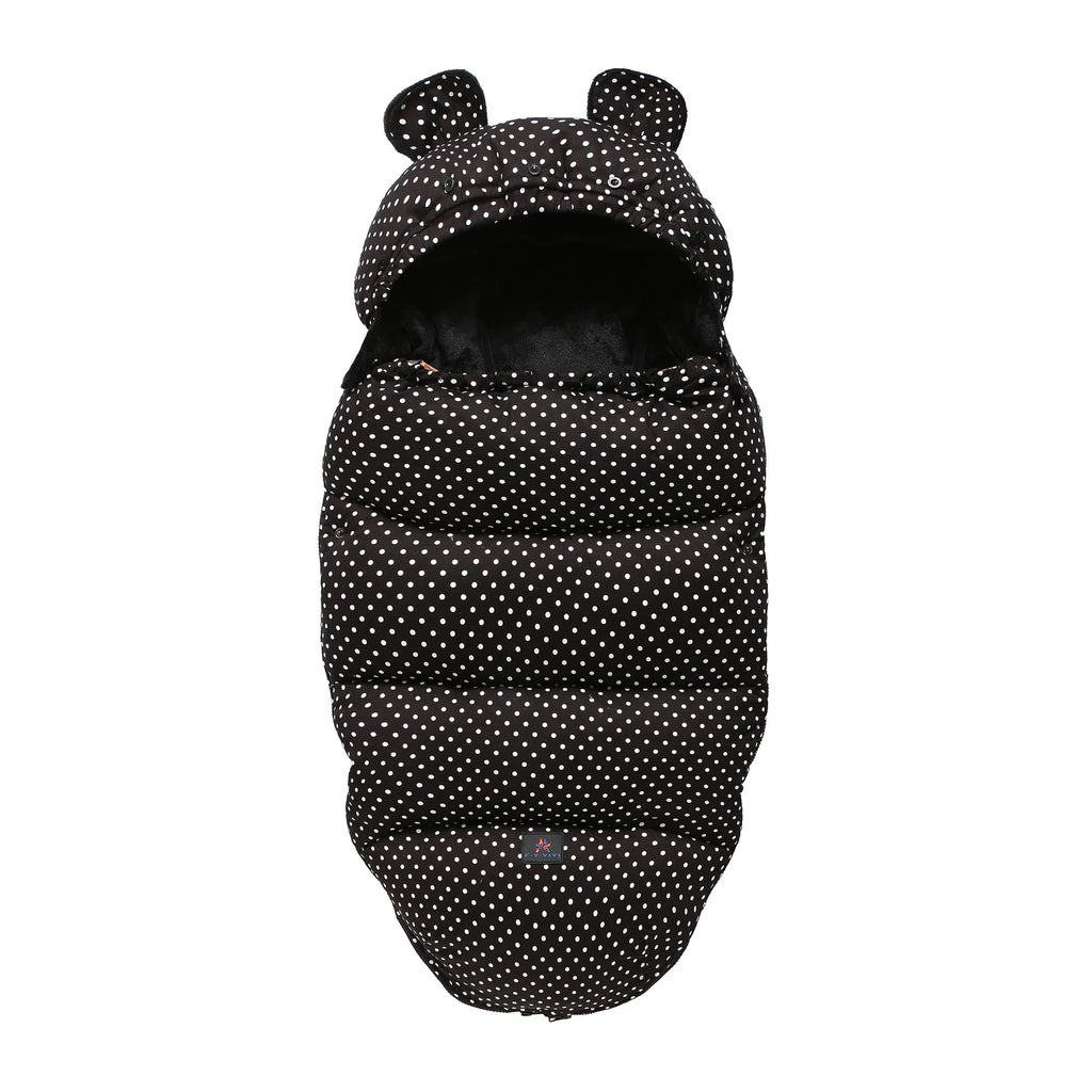 Detachable baby sleeping bag for strollers in cotton blend fabric, shown in a colour option.