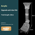 Set of three plastic aquarium feeding tubes with cleaning brushes and spoons in 17cm, 28cm, and 38cm lengths.