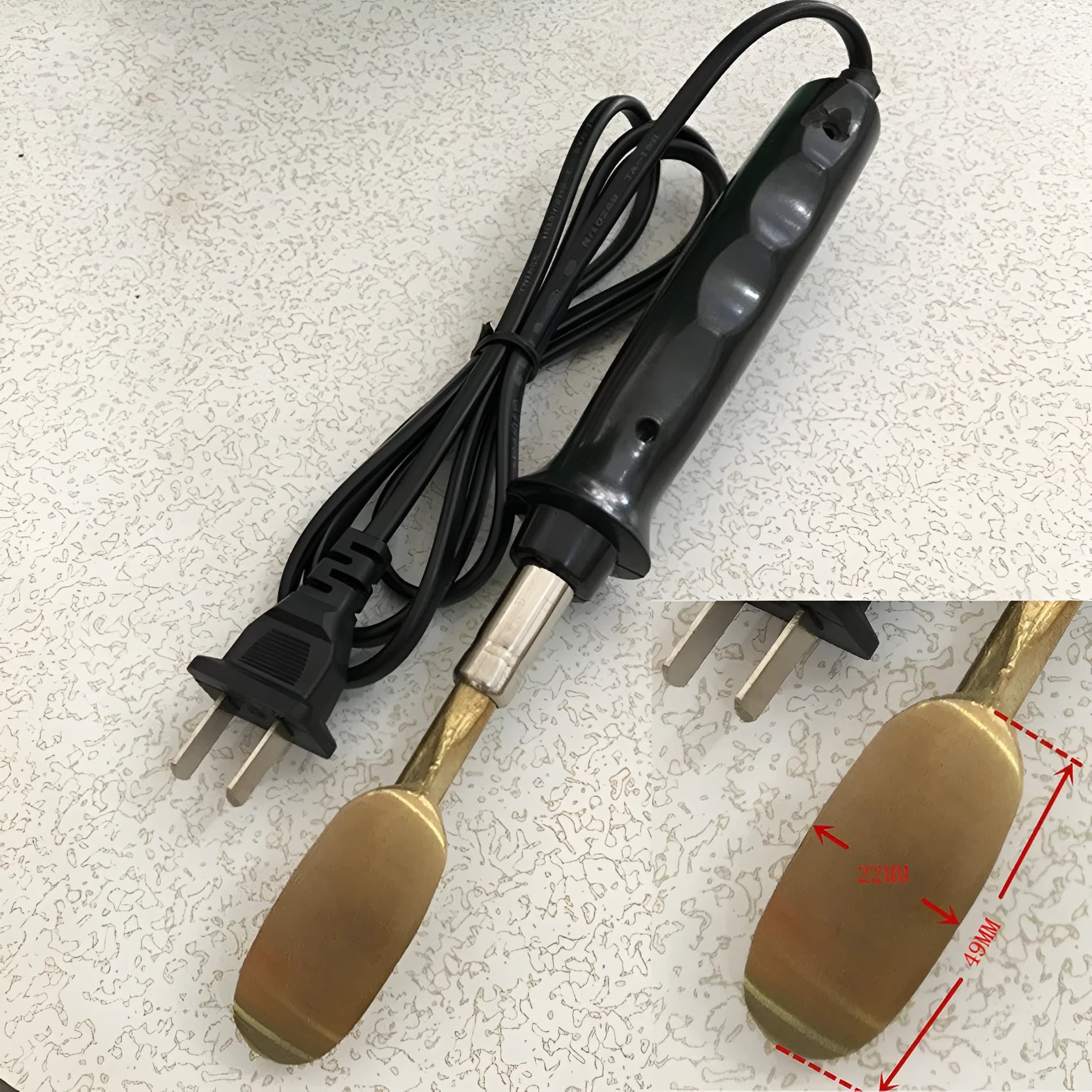 Black EU style ABS wrinkle grinding heating tool for auto repair and household use