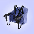 Portable baby high chair with safety belt feeding seat in blue grey or red