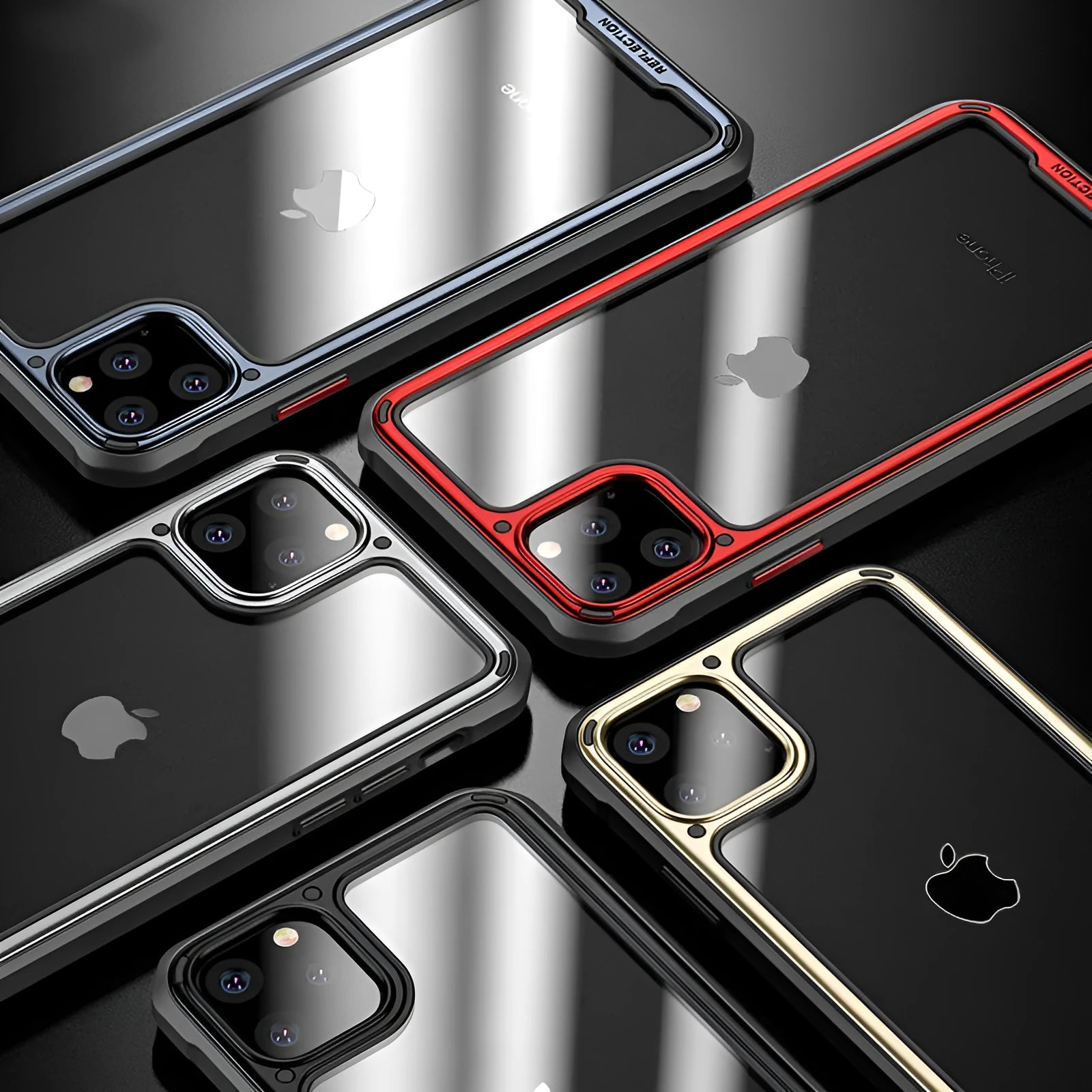 Transparent silicone mobile phone case for Apple iPhone 11 series in business style