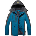 Men's Harsh Winter Jacket with Fleece Lining 3000mm Waterproof UV Resistant Warm Wear Resistant Artificial Fur Collar Available in Red Black Denim Blue Army Green Colour Blue Sizes L to 5XL