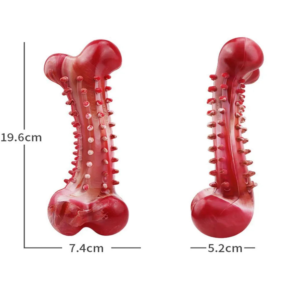 Red natural rubber chew toy for aggressive dogs and strong chewers