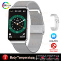Smart watch with blood oxygen and sleep monitoring on silicone band, IPS screen, available in silver network silicone