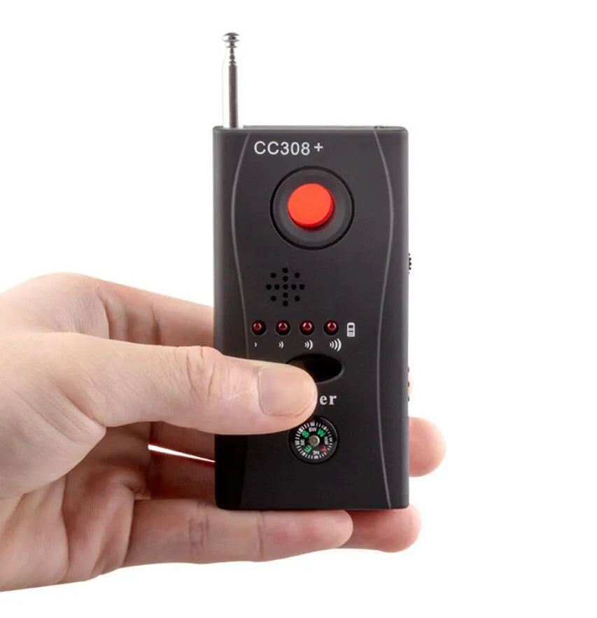 Signal detector anti-eavesdropping device with antenna, measuring 65mm x 48mm x 15mm