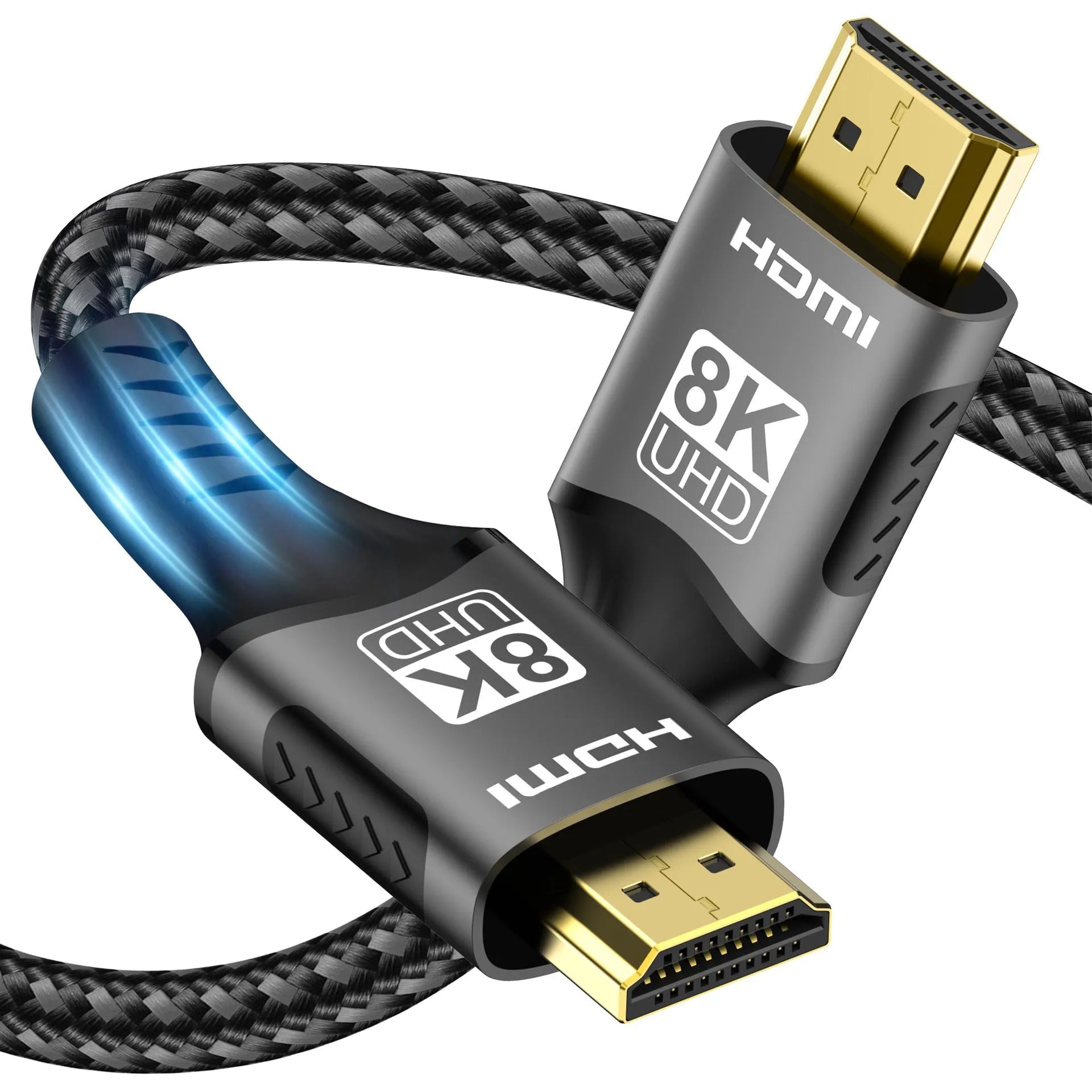 FDBRO 4K 60Hz HDMI 2.0 gold-plated knitted belt cable in 1m length for TV connection