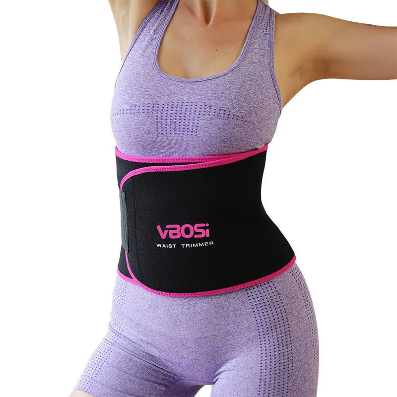 Waist support belt for outdoor sports yoga running cycling – black adjustable lumbar wrap with hook and loop closure