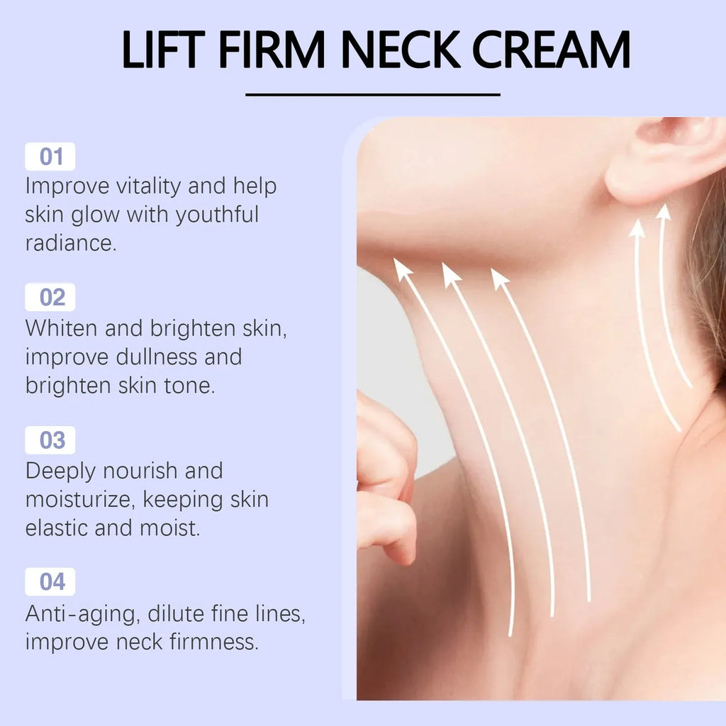 Neck skin cream jar with 50g moisturising and firming formulation containing coffee extract and hyaluronic acid