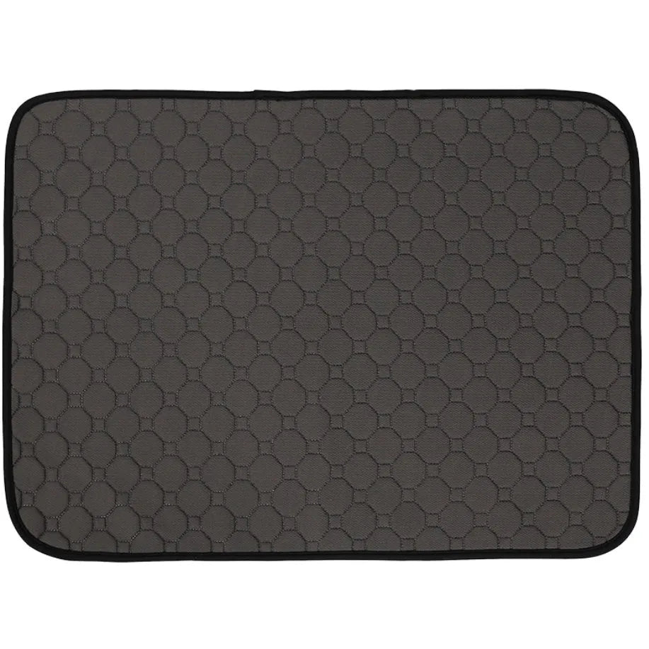 Reusable dog urine pad in beige with non-slip bottom and TPU waterproof layer, machine washable