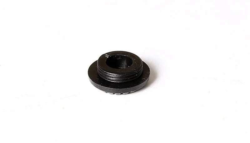 Black plastic camera shutter button with 1cm diameter for mechanical shutter replacement