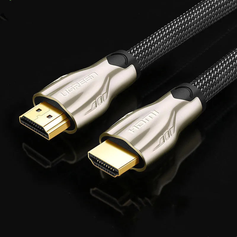 A 5-metre long black HDMI cable with gold-plated connectors, shown coiled on a white background.