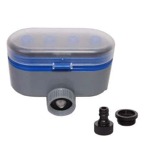 Dual timed irrigation controller with battery compartment for automatic garden watering systems