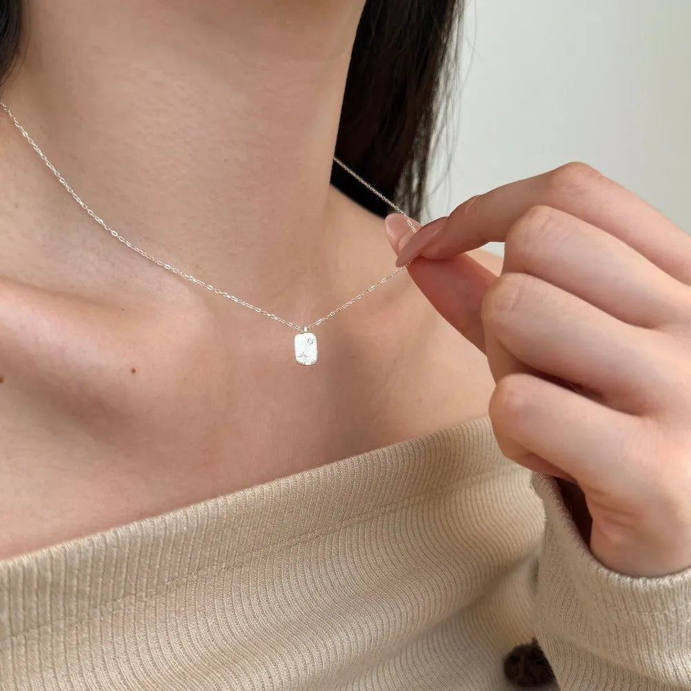 925 silver daily clavicle chain in silver colour for women