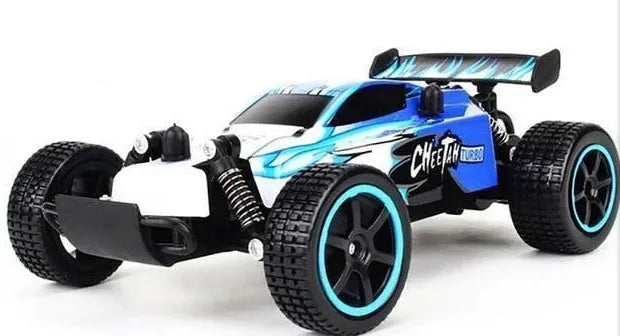 Blue 1:18 scale remote control off-road drift car with 2.4G transmitter