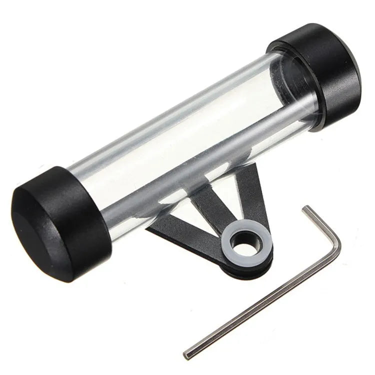 Aluminium motorcycle tax bill tube 115mm length in black, blue, red, and silver for paper licence plate storage