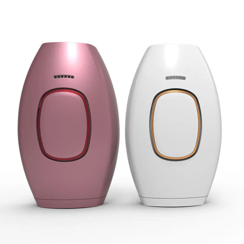 Home laser hair removal instrument in black with pulsed light technology, 124x83x48.5mm size