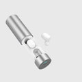 Cylinder earphone TW-A6 with charging case in black, gold, and white colours