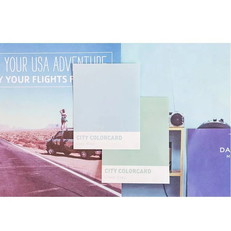 Creative City Colour memo note pad showing one of four designs, sized 75mm by 95mm.