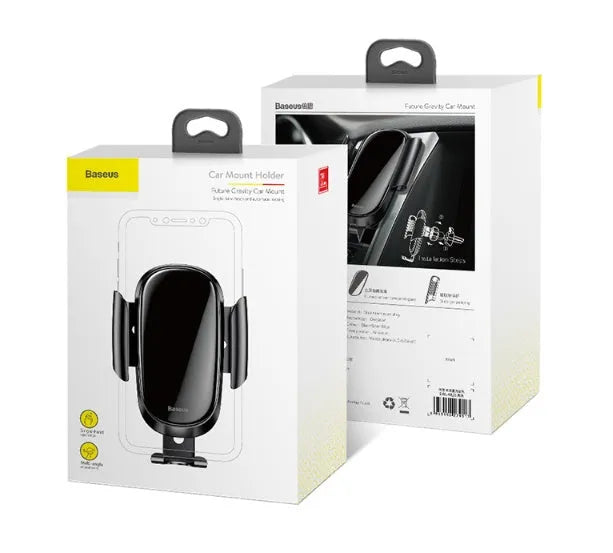 Universal smart car bracket mobile phone holder showing 360-degree rotation and adjustable clamping arms