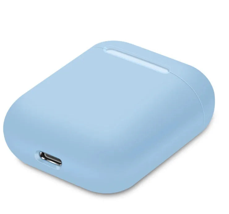 Silicone protective sleeve for AirPods charging case in split design showing colour options