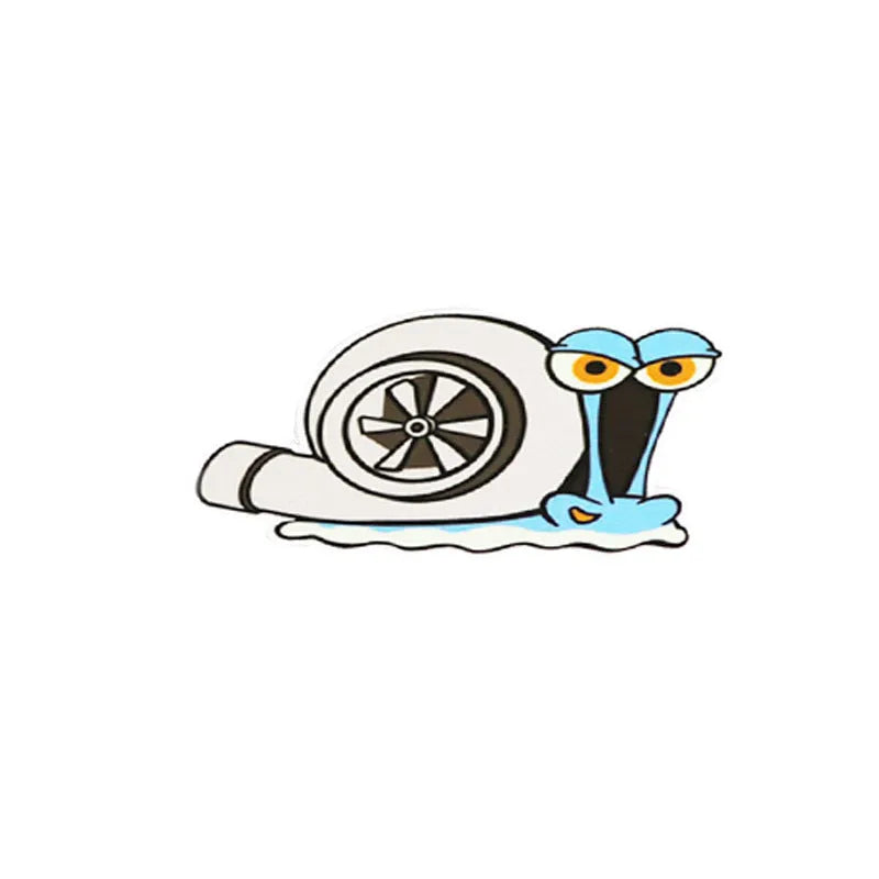Reflective colourful cartoon snail car sticker for vehicle bumper decoration measuring 12x8 cm