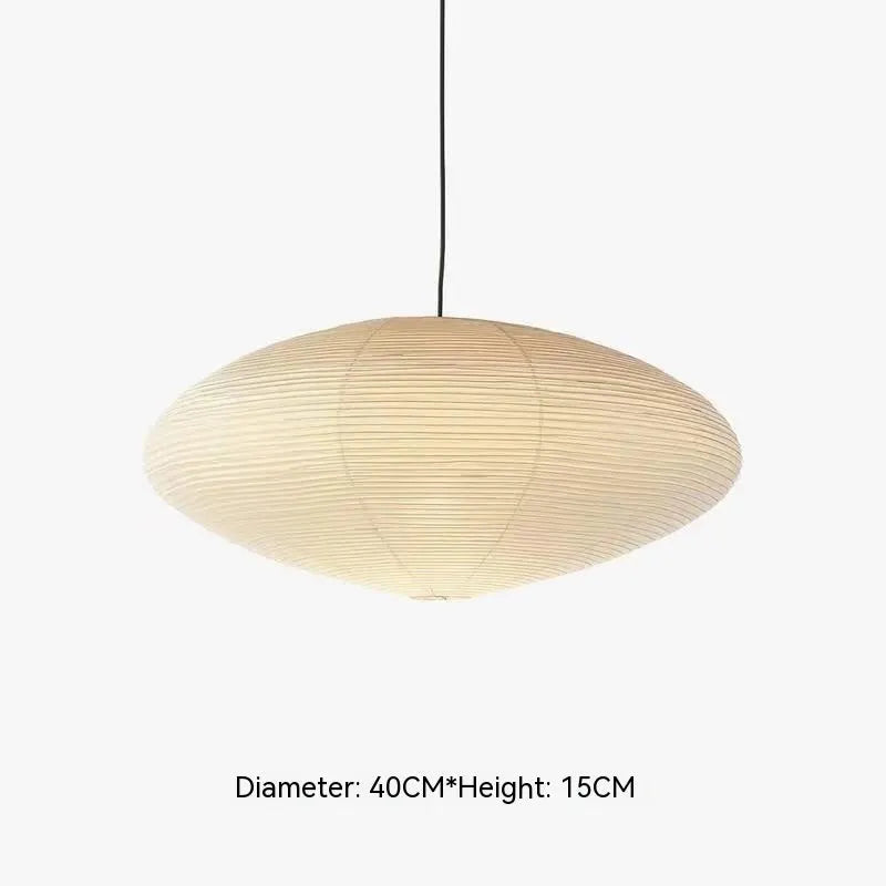 Modern paper chandelier pendant lamp in three diameter sizes with three colour lighting