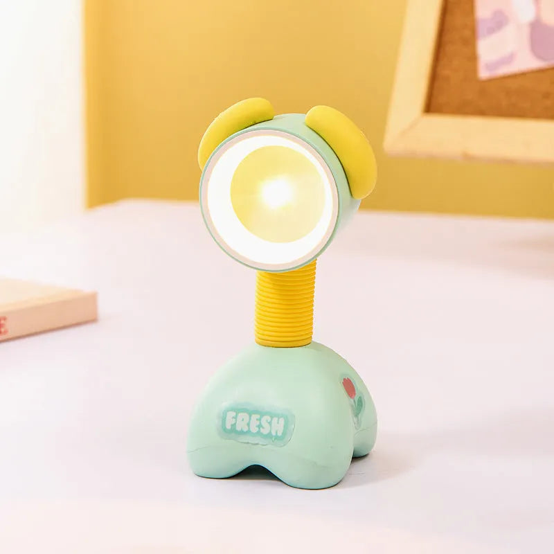 DIY magnetic cartoon desk night light with adjustable lighting in 10.5cm plastic housing
