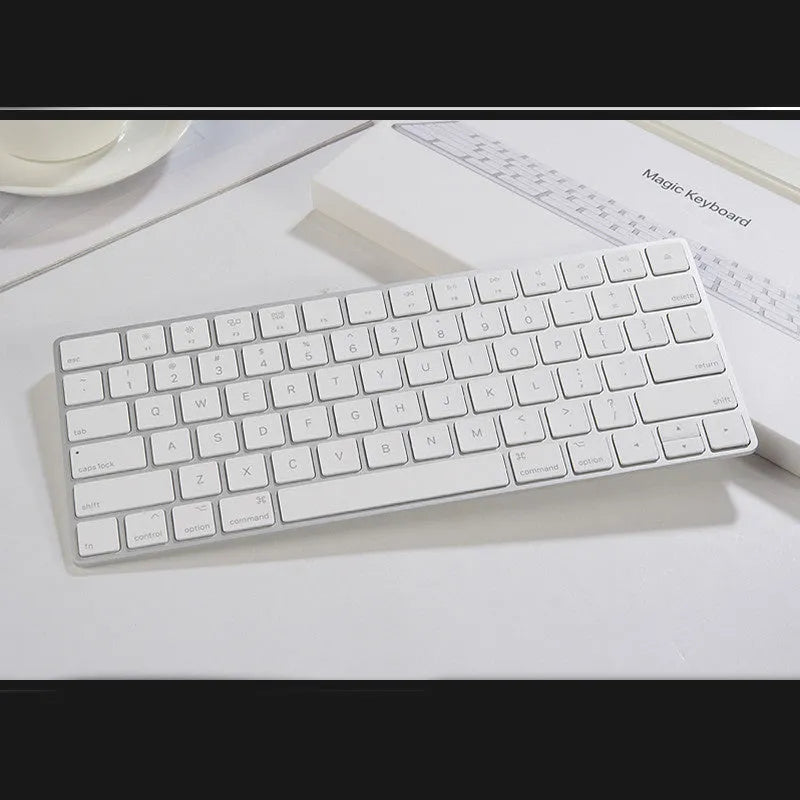 White Apple G6 Bluetooth wireless keyboard with ultra-thin metal construction