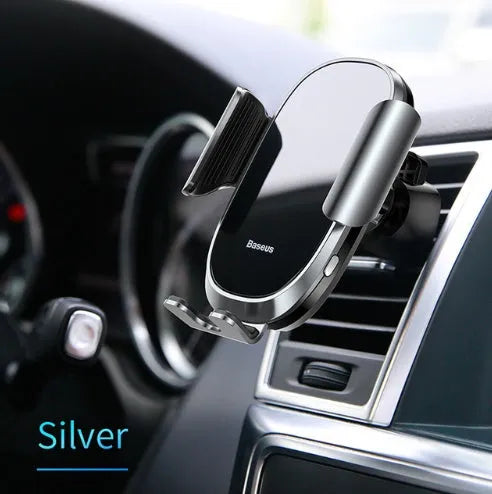 Baseus intelligent touch sensor car phone holder aluminium alloy glass panel black air vent mount