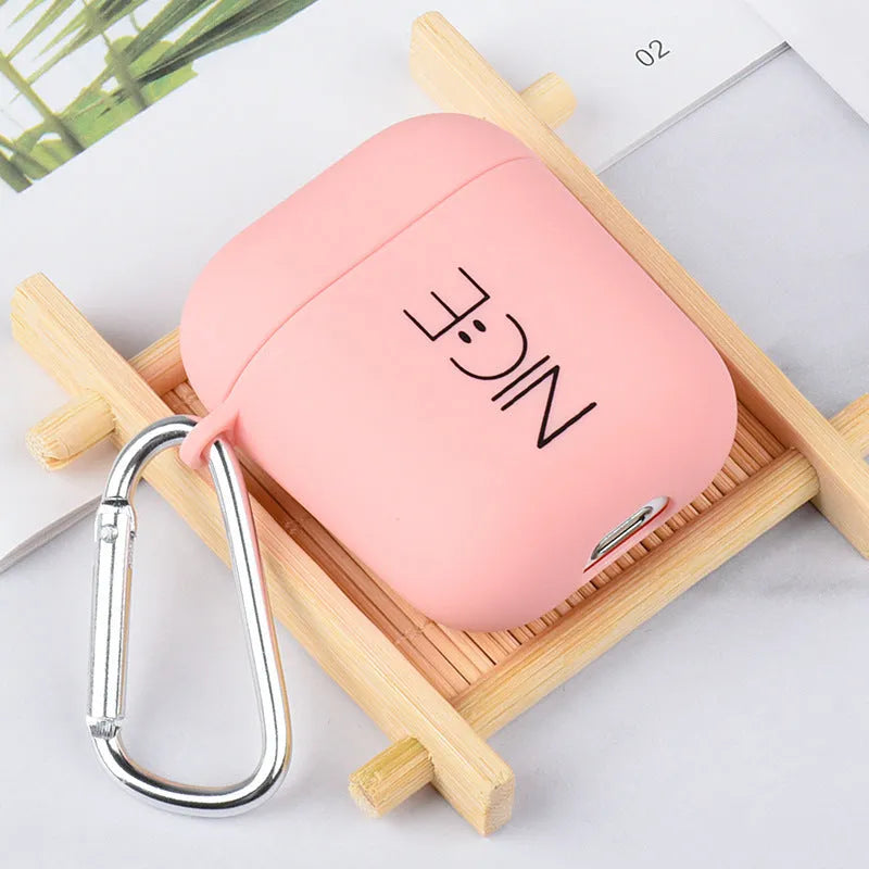 AirPods case cover in PC plastic with decorative styles compatible with iPhone wireless headsets