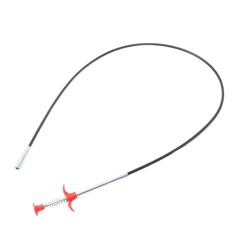 Sewer dredge spring pipe cleaning tool for kitchen sink drains in multiple colour options