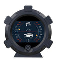 Car incline meter with satellite positioning and voltage reverse protection in OBD colour