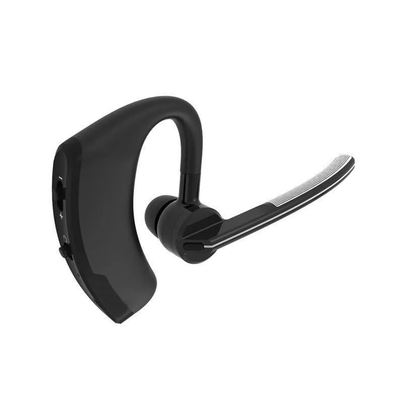 Black over-ear car Bluetooth headset with power display and multi-point connection, V8 bare metal style variant