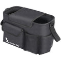 Black baby carriage bag made from 300D snowflake fabric, showing its structured shape and size.