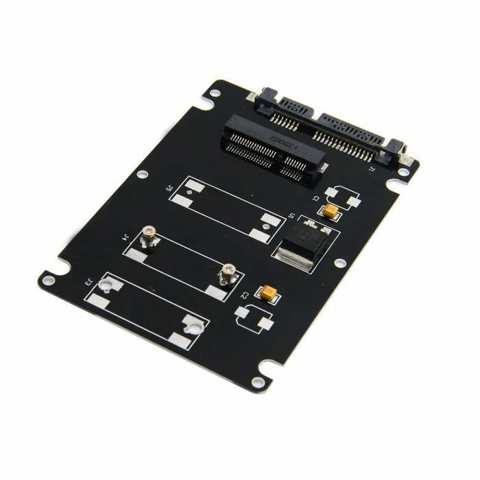 mSATA to SATA transfer box in black, ultra-thin 7mm enclosure for notebooks and devices
