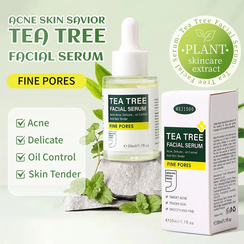 Tea Tree Facial Serum 30ml bottle nourishing moisturising facial liquid for all skin types