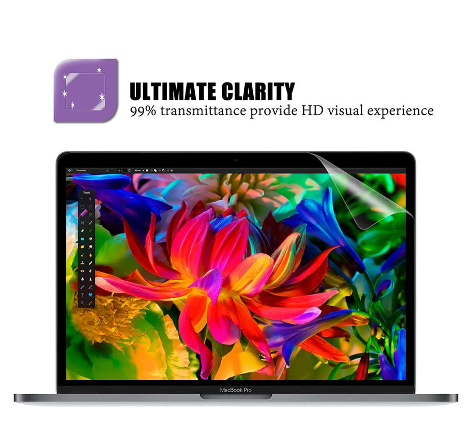 Matte screen protector film for 13-inch MacBook Pro with installation tools