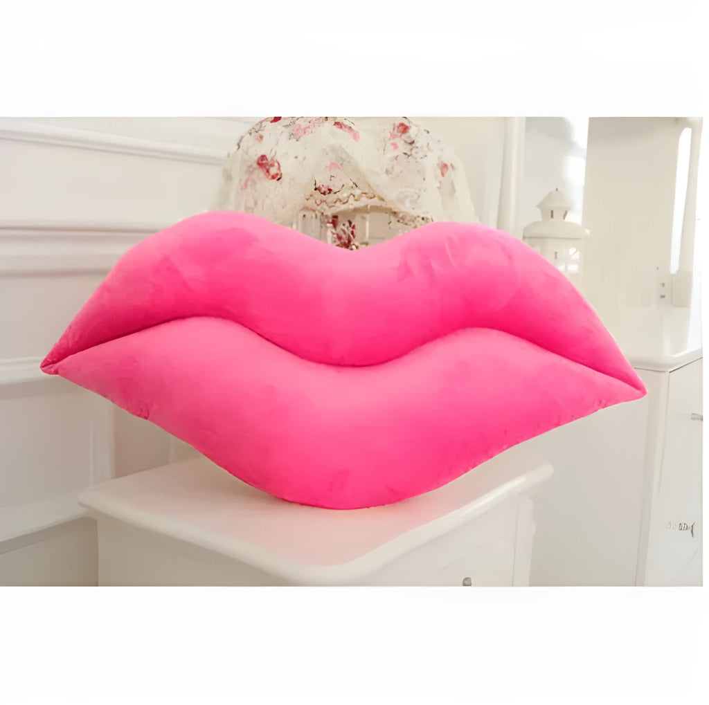 Creative sexy plush big lips pillow in pink and red, 50cm and 60cm height