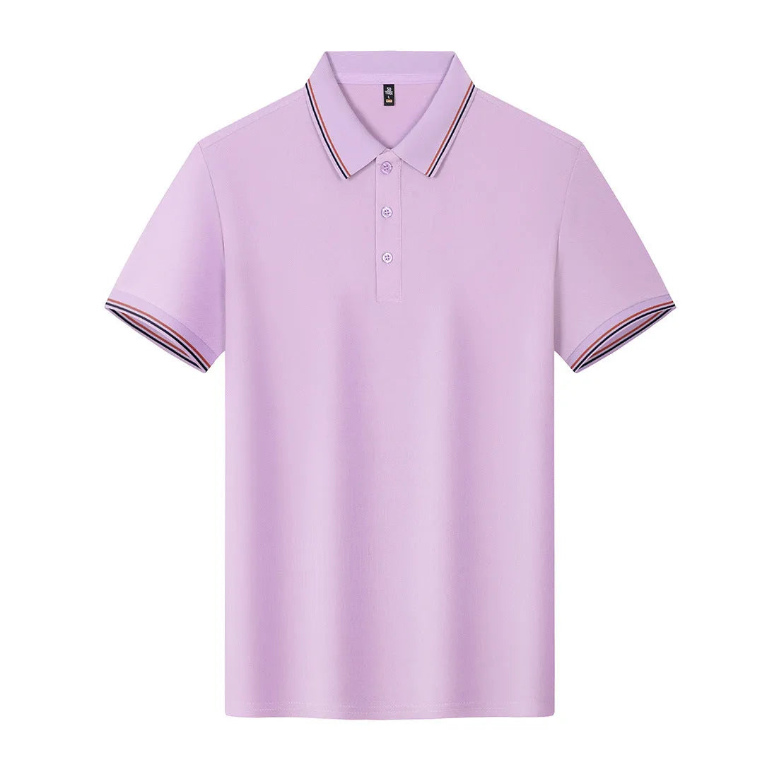 Man wearing a light blue Solona ice-feeling short sleeve polo shirt for work.