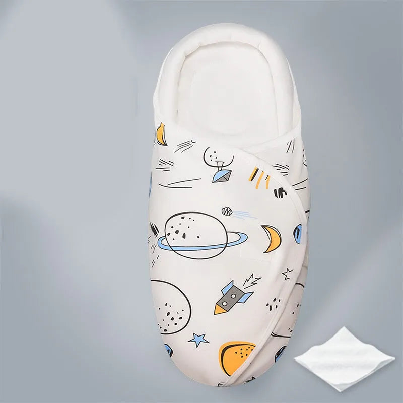 Cotton anti-startle baby swaddle blanket measuring 30 by 60 centimetres