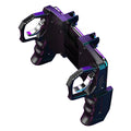 Black multi-function gamepad with zinc alloy trigger and phone holder for 4-6.5 inch smartphones.