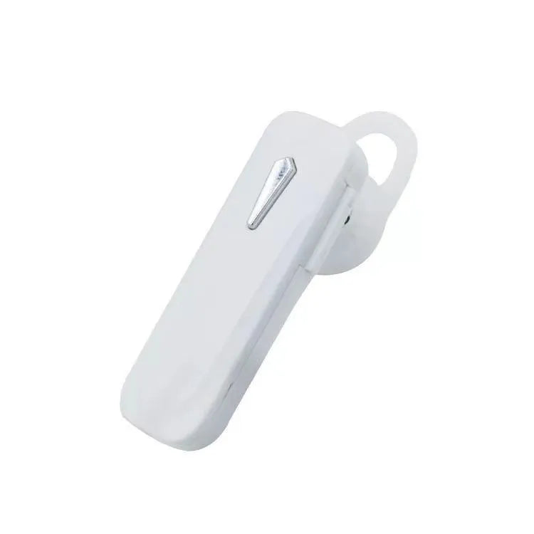 M163 car Bluetooth headset in black or white with control buttons for calls and music