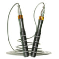 Double bearing self-locking skipping rope with 3-metre PVC cord and mesh silicone aluminium alloy handle in T20 black