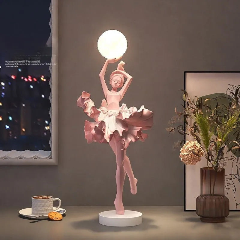 Small modern resin night lamp with USB charging cable in Black Gold colour.